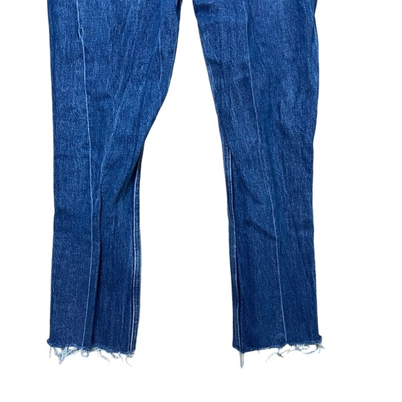 Abercrombie & Fitch Women’s Dark Wash Distressed High Rise Mom Jeans - Picture 7 of 8